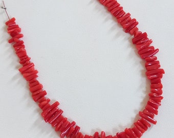 Italian Red Coral Branch Strand: Mediterranean Jewelry Making (7 Inches)