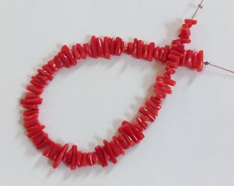 Natural Italian Red Coral Branch Strand: Jewelry Making (7 Inches)
