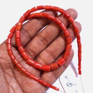 16&quot;Inches Mediterranean Vintage Coral Beads, 100% Natural Italian Red Coral Beads, Smooth Polished Handmade Coral Beads, Wholesale Supplies