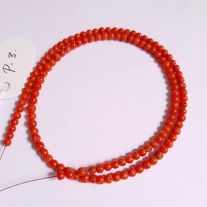 Real Italy Sea Mediterranean Red coral Round Beads 4-3&#39;mm  16inches 43.18cm Strand Natural Color, Genuine Coral Ball Beads.