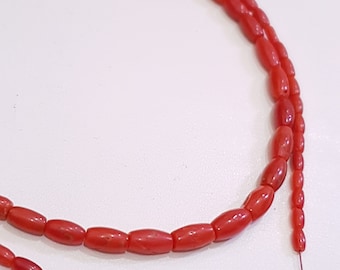 Collier De Perles De Corail Rouge Naturel D'Italie - 70 Carats - Qualité Gemme - Mirza Gems