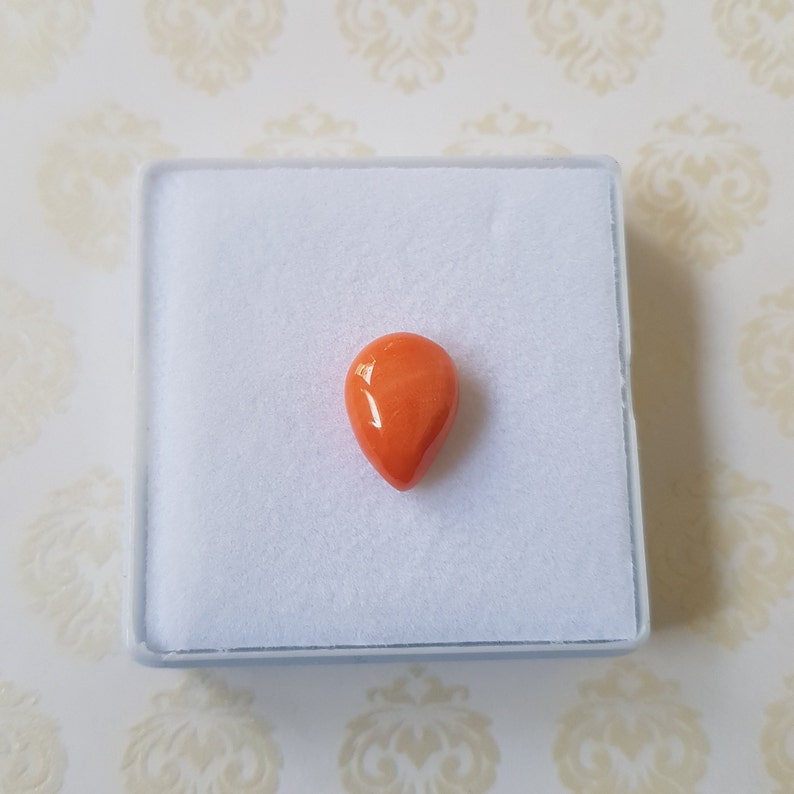 100/%Natural Italian coral shape pear 12X9X5mm Mediterranean Coral Gemston Cabochon