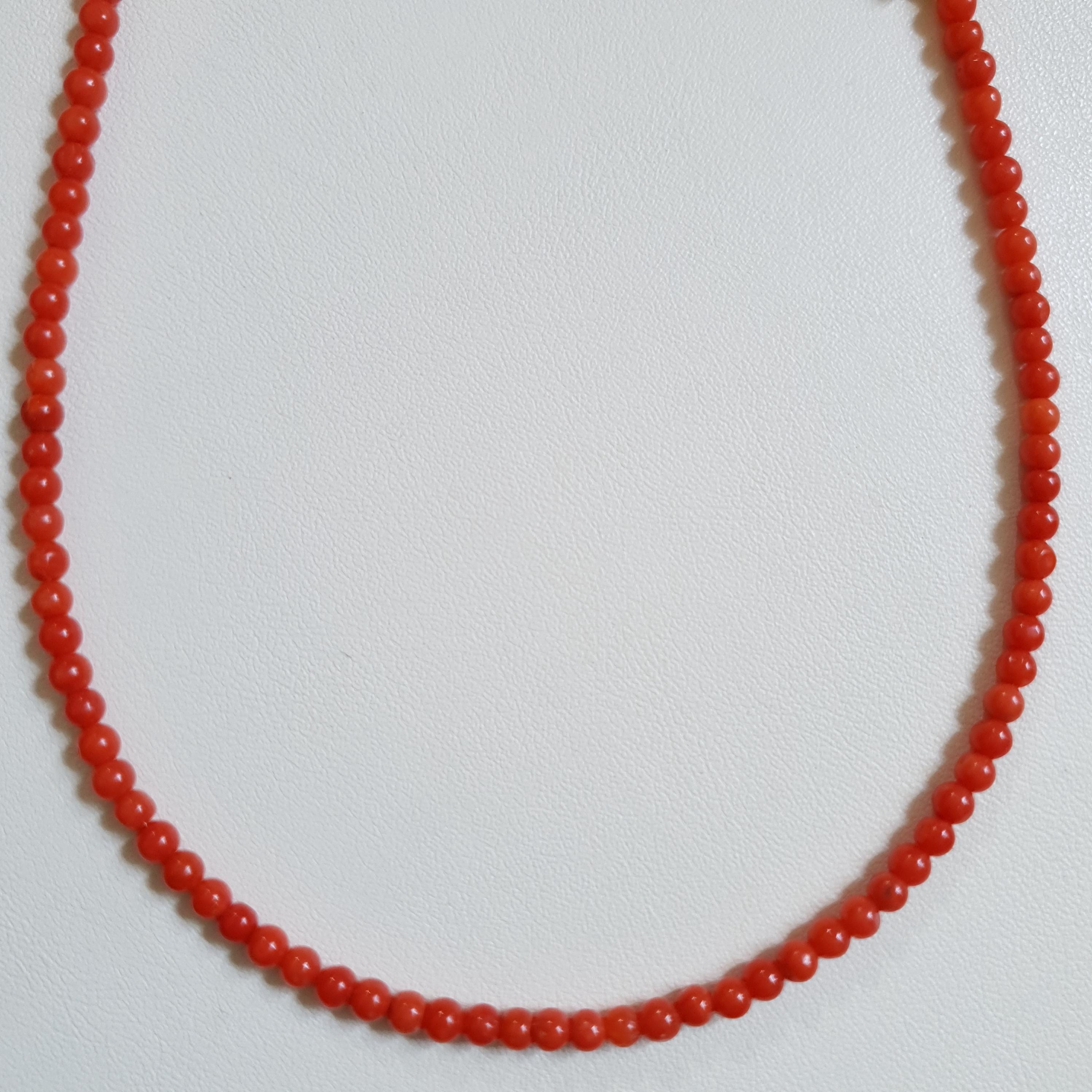 Collier bamboo, corallo rosso, perle coltivate, pz unico - Marakò Gioiello Italiano - Gioielli