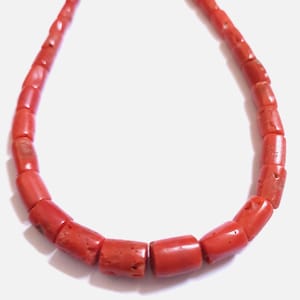 16&quot;Inches Mediterranean Vintage Coral Beads, 100% Natural Italian Red Coral Beads, Smooth Polished Handmade Coral Beads, Wholesale Supplies