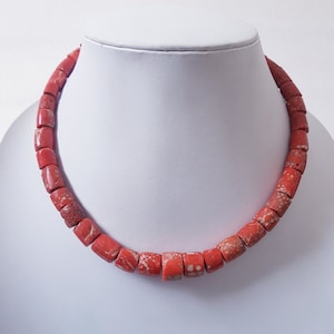 Cuentas de coral rojo vintage antiguas-Cuentas de coral rojo natural-Hermosas cuentas de coral natural genuinas cuentas de coral italianas-20 Inc Strand Coral Abalorios
