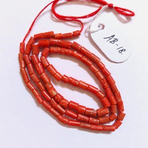 20-Inch Vintage Coral Beads ! Mediterranean Red Orange Coral Beads Natural Italian Coral Beads Smooth Polished Coral Bead Wholesale Supplies