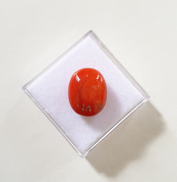 Red Coral 100 Natural Japanese Coral Gemstone Cabochon Smooth Etsy