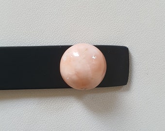 Pink Coral Cabochon: Natural Japanese Gemstone, 11mm Round