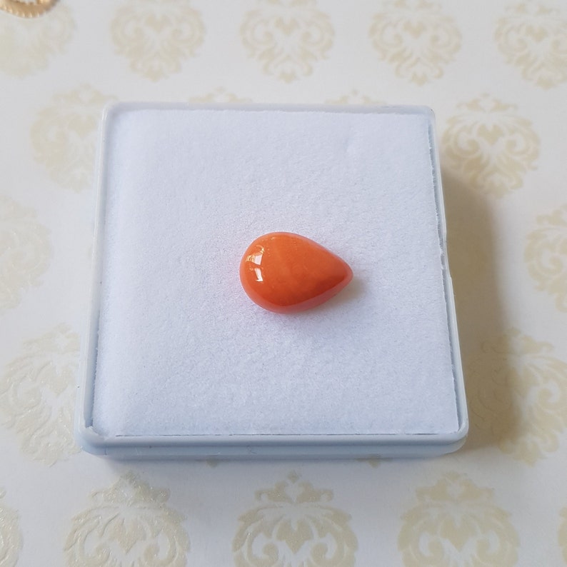 100/%Natural Italian coral shape pear 12X9X5mm Mediterranean Coral Gemston Cabochon