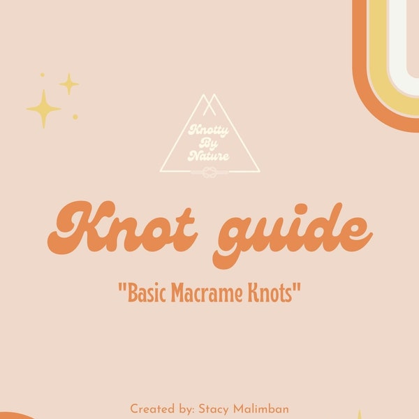 Do it yourself Macrame Knot Guide PDF | beginner macrame tutorial | How to macrame basic knots