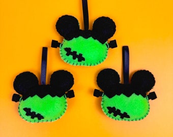 Decorazione di Halloween in feltro a forma di Frankenstein / Decorazione per albero di Halloween adatta ai bambini / Decorazione mostruosa / Halloween spettrale / Decorazione per la stanza dei giochi di Halloween