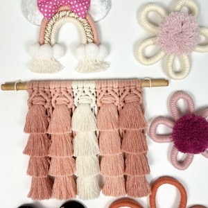 Macrame Wall Hanging, Boho Wall Art, Bohemian Home Decor, Boho Nursery Decor, Tassel Wall Hanging image 4