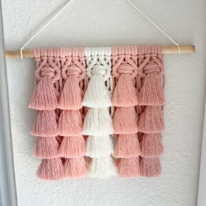 Macrame Wall Hanging, Boho Wall Art, Bohemian Home Decor, Boho Nursery Decor, Tassel Wall Hanging image 3