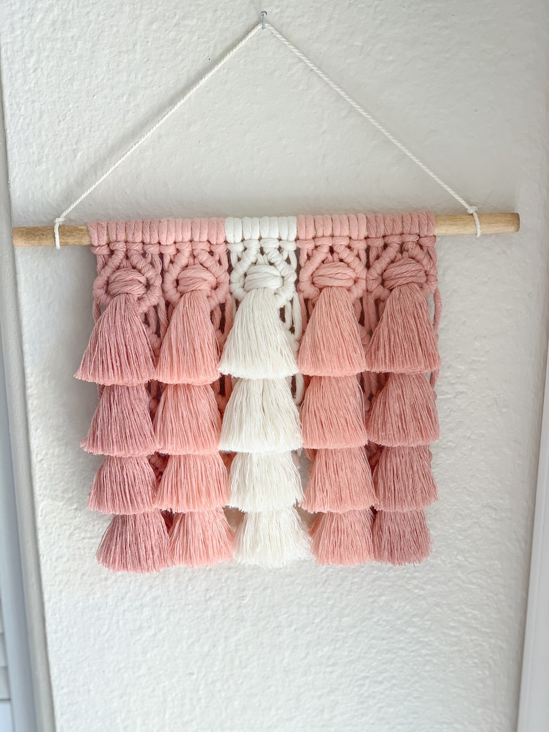 Macrame Wall Hanging, Boho Wall Art, Bohemian Home Decor, Boho Nursery Decor, Tassel Wall Hanging image 3