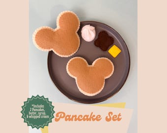 Juego de tortitas de fieltro, cocina de juguete, comida de fieltro