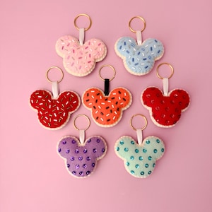 Halloween Bag Charm, Boo Basket Gift, Felt Keychain, Sugar Cookie