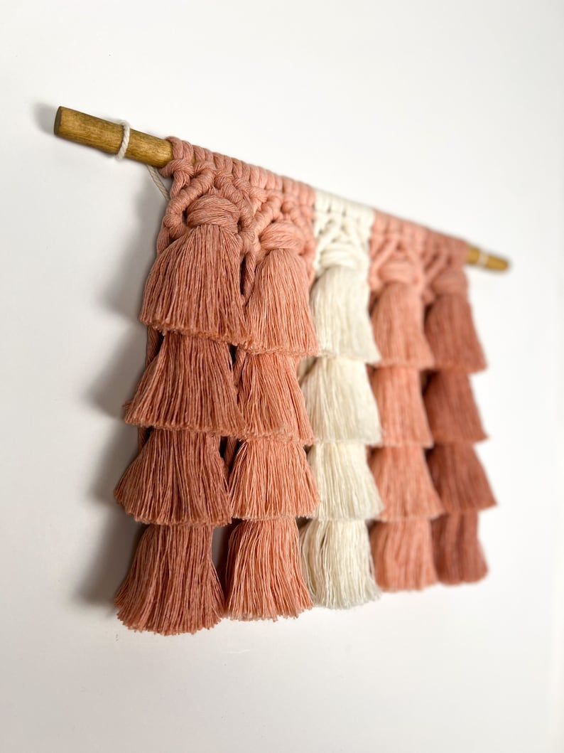 Macrame Wall Hanging, Boho Wall Art, Bohemian Home Decor, Boho Nursery Decor, Tassel Wall Hanging image 7