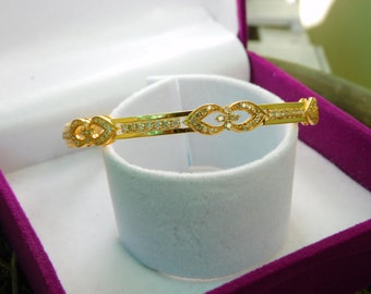 Naturdiamant 14k Gold Armreif Armband: 1.70 Karat