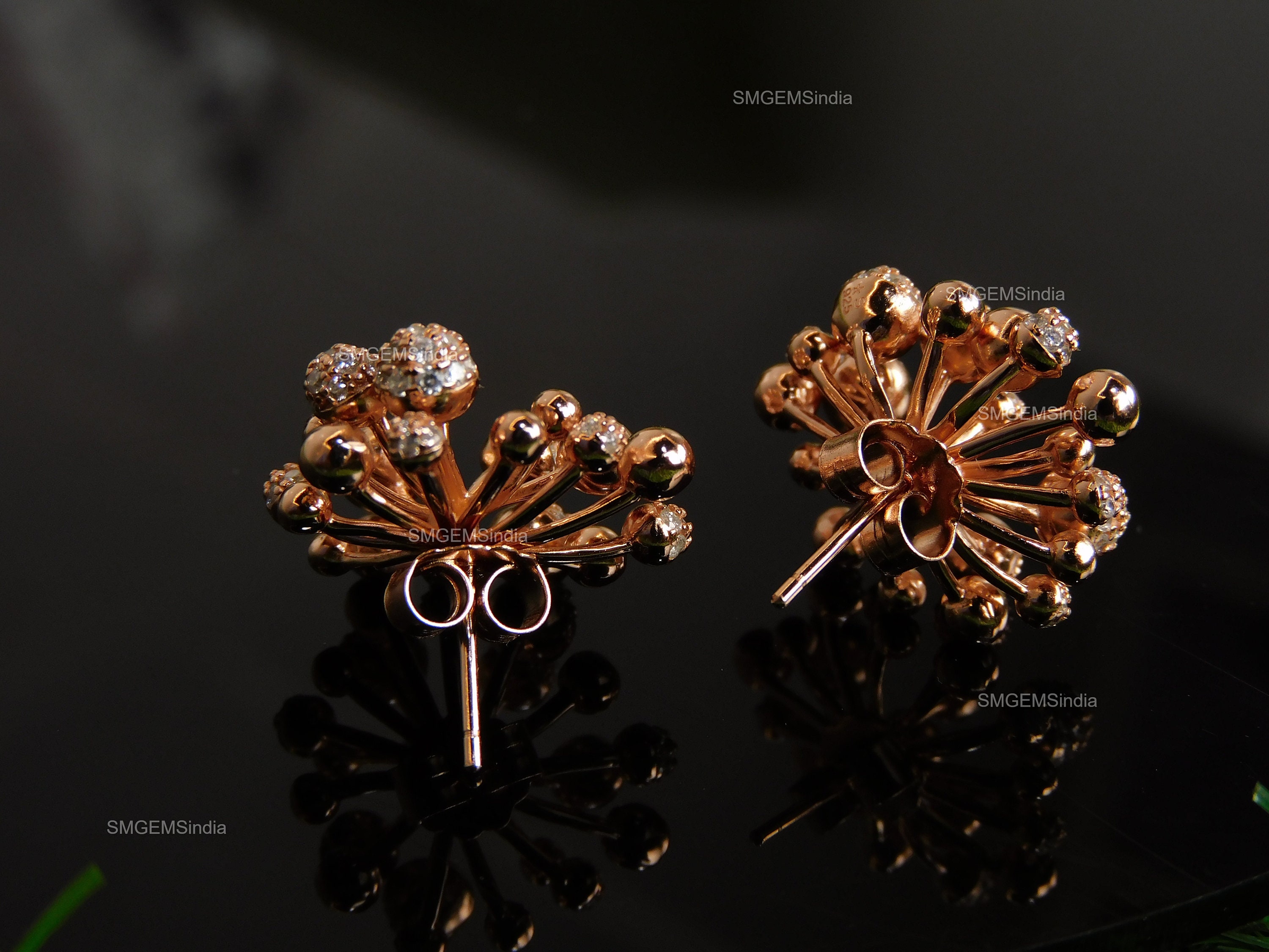 Honeycomb Cluster Diamond Stud Earring (14K) – Popular J