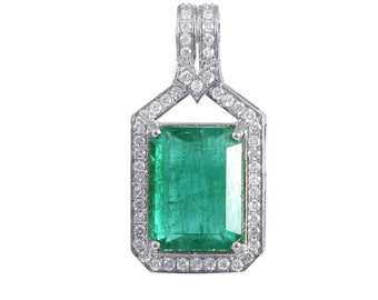 Natural Emerald Pendant / May Birthstone Emerald Pendent For Women / 14k or 18k Gold Pendant / gold layering Emerald Necklace