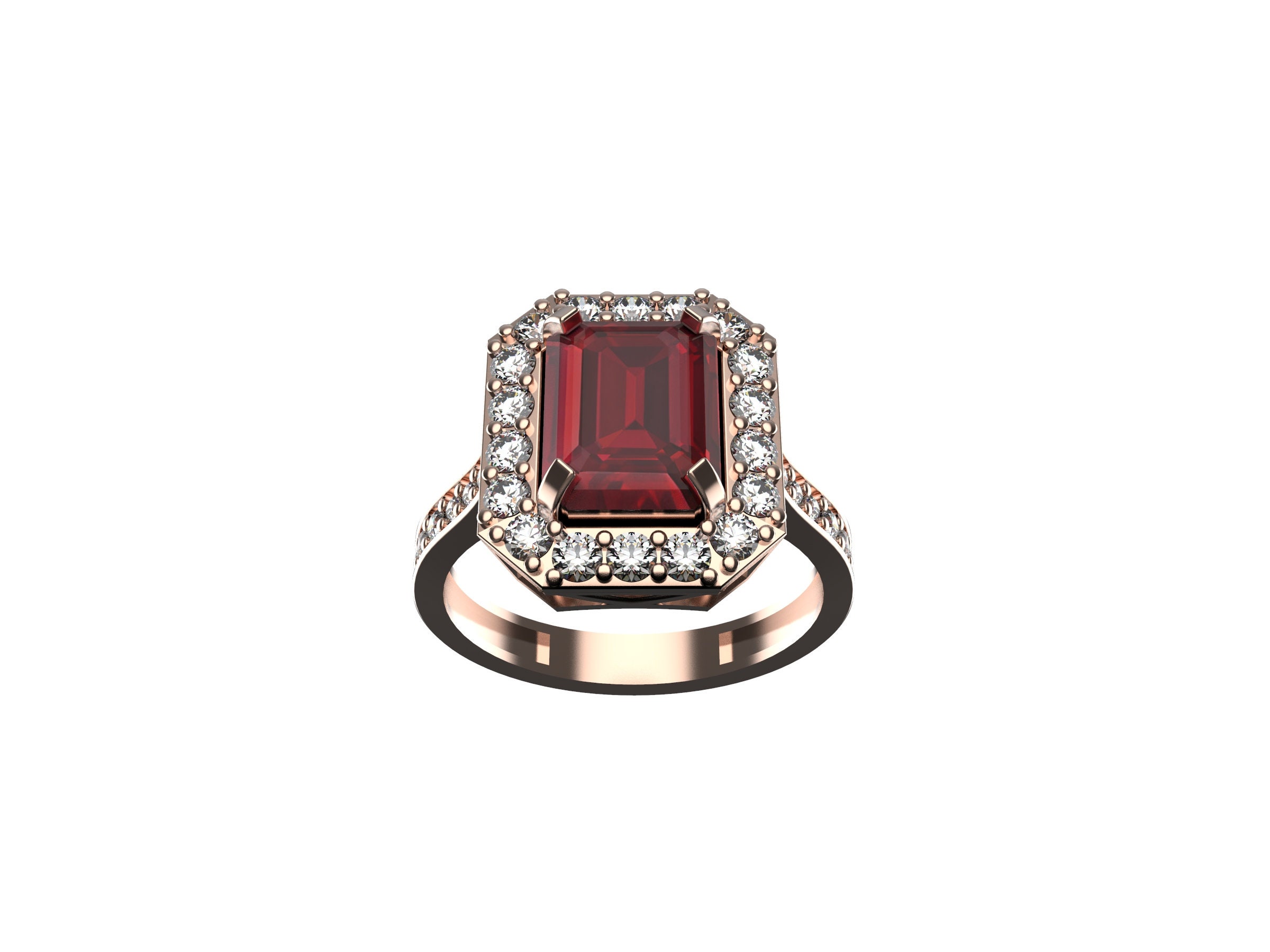 Stunning 14k Gold Ruby and Diamond Ring / Ruby Engagement Ring | Etsy