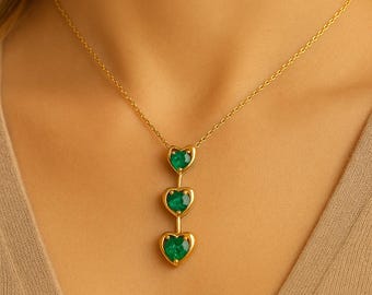 Colgante suelto de esmeralda natural de Zambia de forma redonda - Piedra natal de mayo de 14 quilates para mujeres y niñas