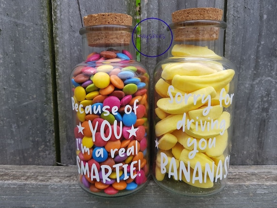 Teacher Lolly Jar Gift DECAL ONLY Thanks for Making Me a Smartie 6cm x 6cm