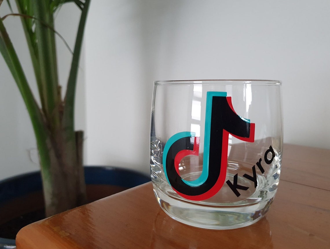 Tik Tok Personalised Inspired Glass Tumbler tiktok inspired Etsy