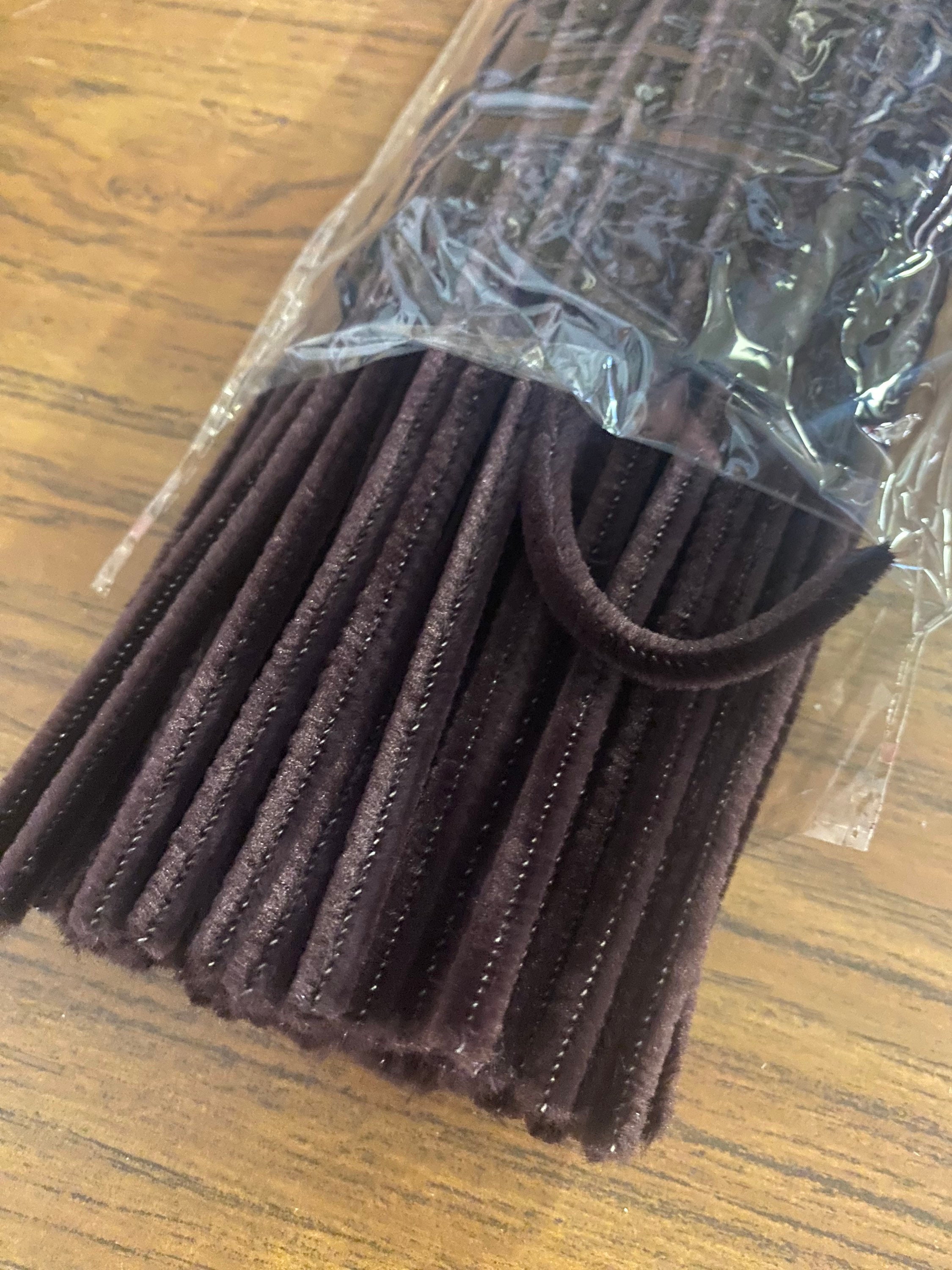 Black Pipe Cleaners Long Flexible Soft Craft Stems 30cm Pack of 25 