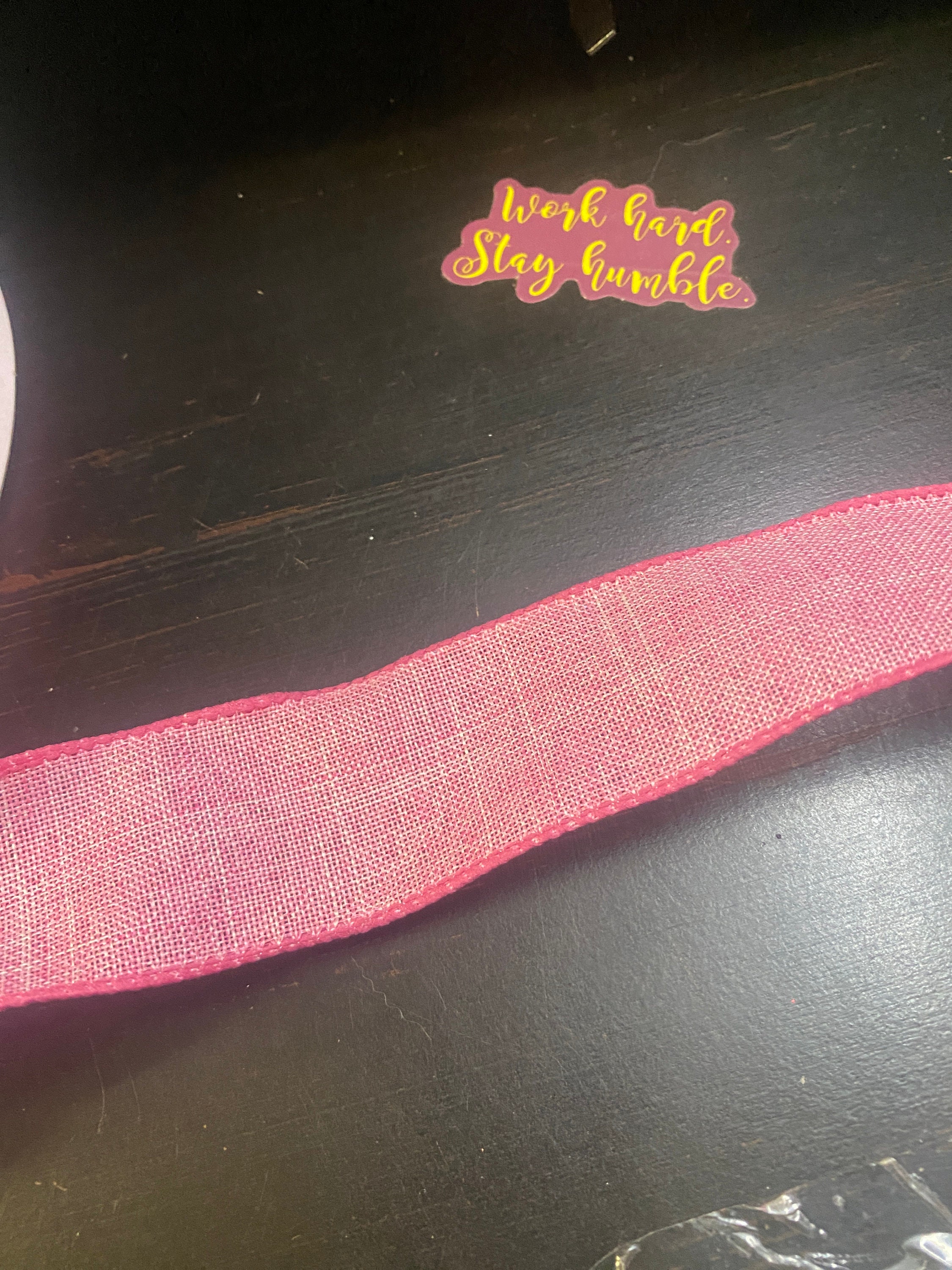 1.5x50yd, Fushia Denim Wired Ribbon, Wired Ribbon, 50yd