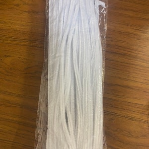 100pc Chenille Stem Pipe Cleaner - White - MD9056