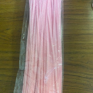100pc Chenille Stem Pipe Cleaner - Pink - MD9366