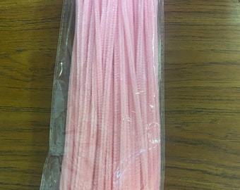 100pc Chenille Stem Pipe Cleaner - Pink - MD9366