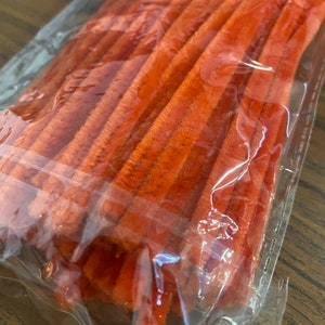 100pc Chenille Stem Pipe Cleaner - Orange - MD9368