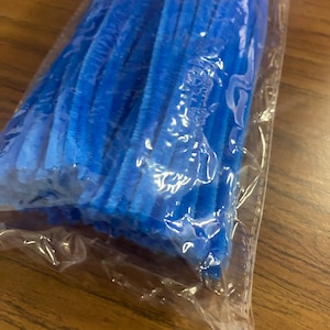 100pc Chenille Stem Pipe Cleaner - Royal - MD9375