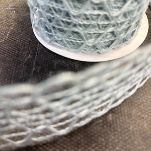 2.5&quot;X10yd Wired Hex Open Weave Ribbon - Blue -  RJ33240-05