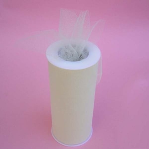 6&quot; Ivory - Tulle Fabric-25yds/Spool