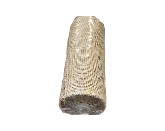 10” Poly burlap Mesh, Deco Mesh, Natural Mesh, natural poly burlap mesh, wreath supplies, mesh wreath, wreath mesh 10”x10yd