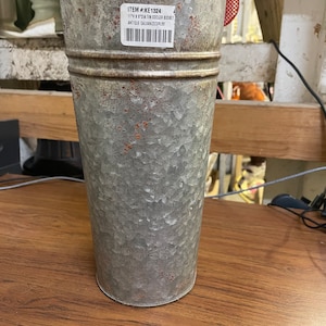 11&quot;H x 6&quot;Dia Tin Cooler Bucket - KE1324