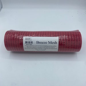 10&quot;x10yd Breeze Mesh - Red - TM24-12, poly mesh, deco mesh, mesh, wreath supplies, wreath mesh