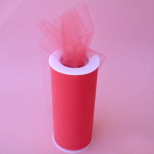 6&quot; Coral - Tulle Fabric-25yds/Spool