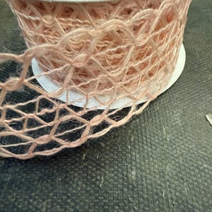 2.5&quot;X10yd Wired Hex Open Weave Ribbon - Pink -  RJ33240-26