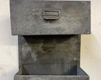 15"H Tin Wall Cabinet W/3 Drawers - KE1163