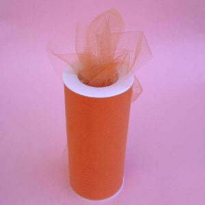 6&quot; Orange - Tulle Fabric-25yds/Spool