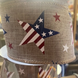 2,5 ”x10yd verdrahtetes Vaterländisches Band, Rot, Weiß und Blau Band, Verdrahtetes Band, Band zum 4. Juli, Americana-Band, Flaggenband, patriotisch