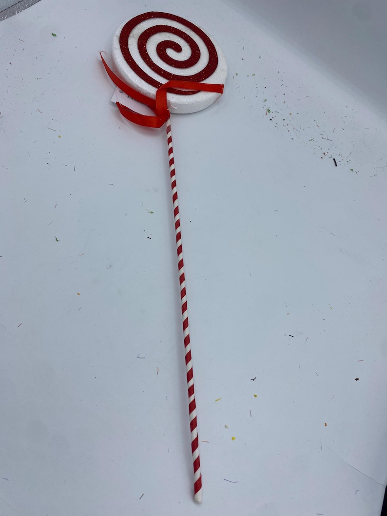 17 Candy Cane Lollipop Red/white Swirl B536 Etsy