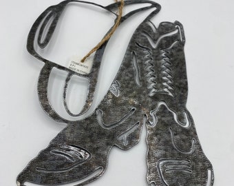Recorte de metal para sombrero y botas de vaquero de 7,25 "x 10" CM1633