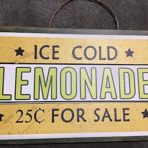 Ice Cold Lemonade Sign, Farm Sign, Farmhouse Sign, Lemon Sign, Lemon Decor, Farmhouse, Wreath Sign, Lemonade, Lemonade Decor