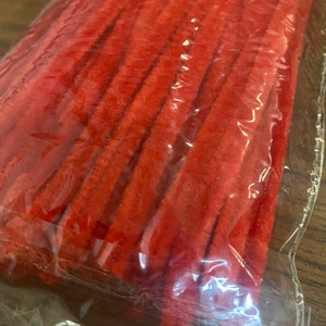 Limpiador de tuberías con vástago de chenilla de 100 piezas - Rojo - MD9005