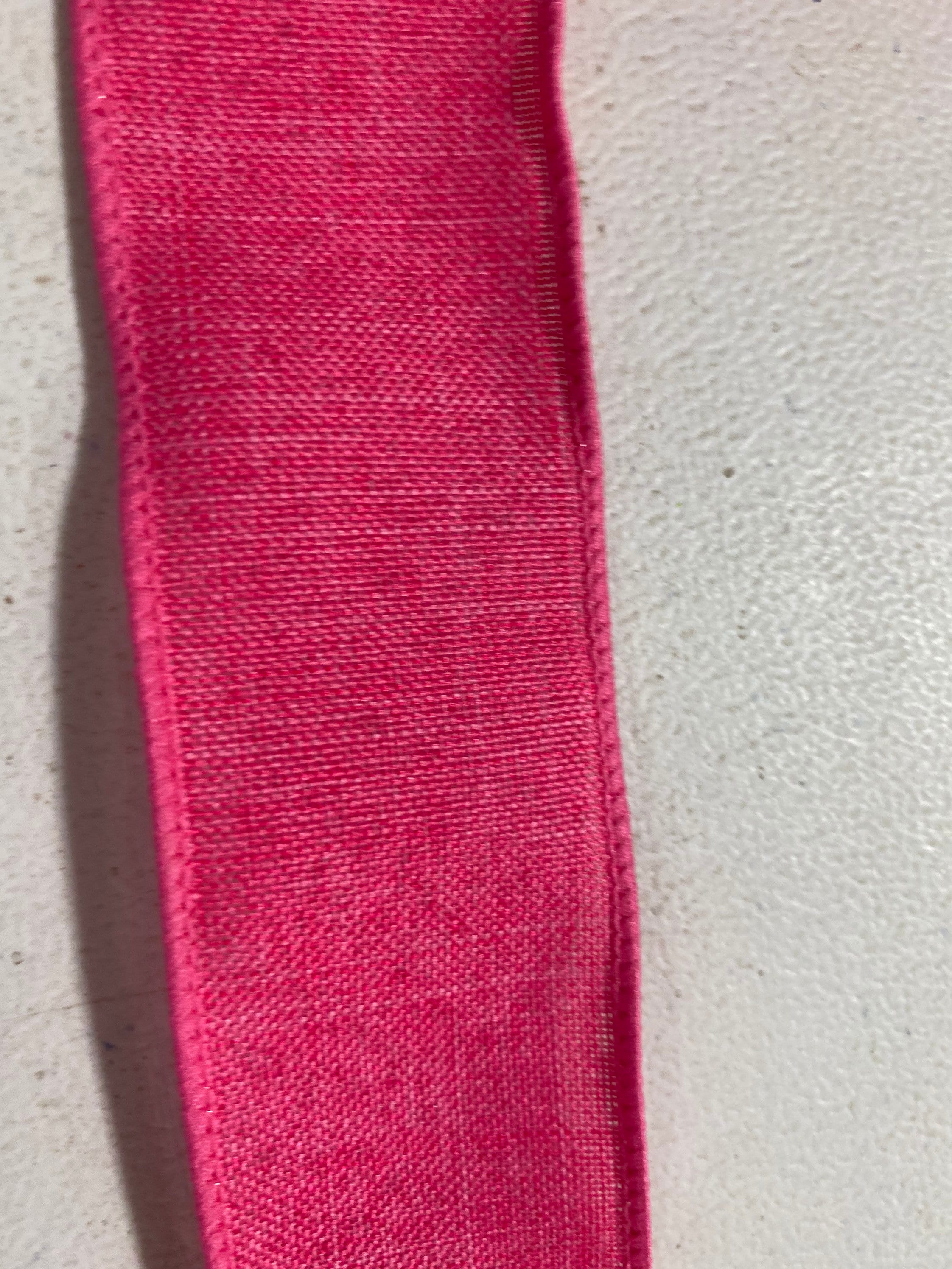 1.5”x10yd Wired Fuchsia Ribbon, Fuchsia Denim Wired Ribbon, Wired